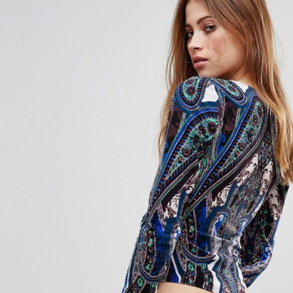 Free People Pick a Place Lace-Up Bodysuit - Picture 3 of 6